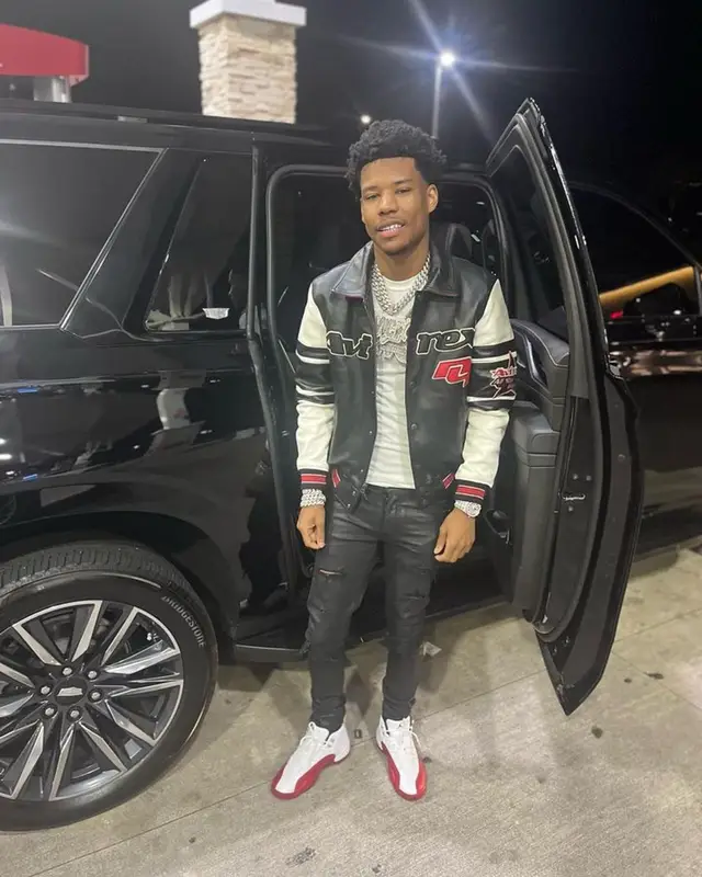 Nardo Wick outfit in Avirex, Amiri, and Jordan, 2023