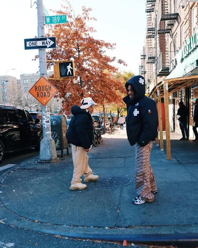 Ozuna outfit in Supreme, Balenciaga, and The North Face, 2023