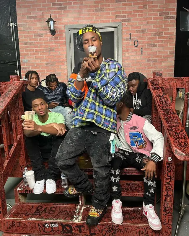 Mudbaby Ru outfit in Amiri, Off-White, and Chemist, 2023
