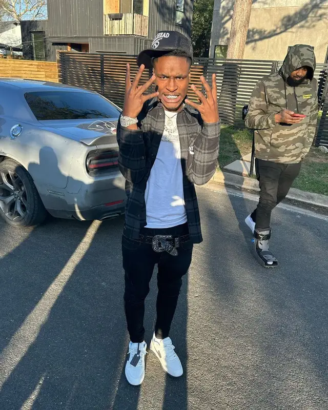 Mudbaby Ru outfit in Off-White, Amiri, and B.B. Simon, 2023