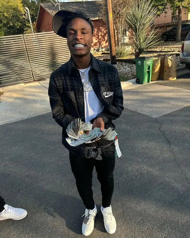 Mudbaby Ru outfit in Off-White, Amiri, and B.B. Simon, 2023