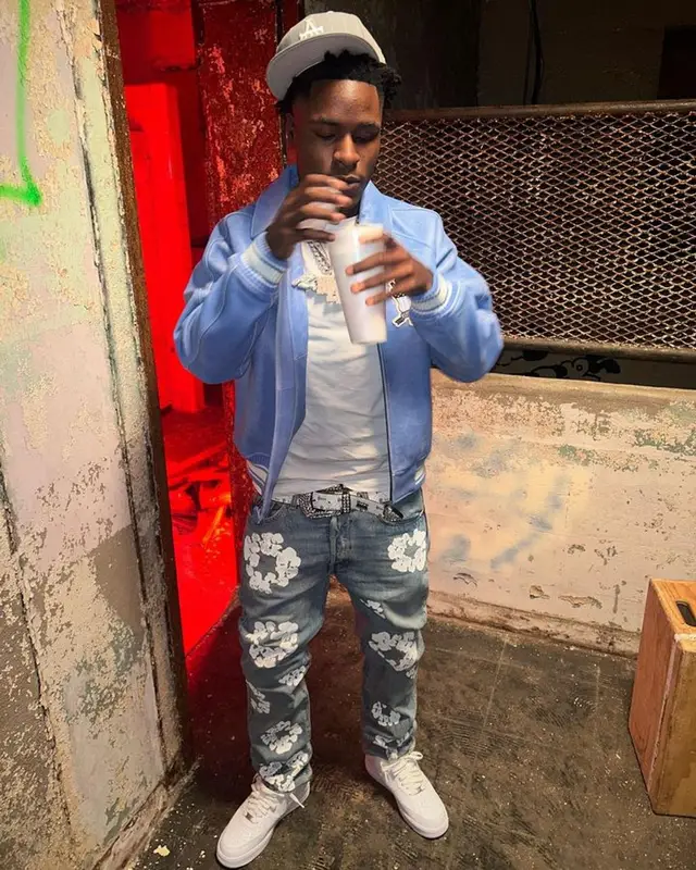 Mudbaby Ru outfit in Avirex, Denim Tears, and B.B. Simon, 2023