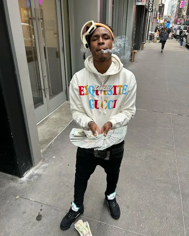 Mudbaby Ru outfit in Amiri, B.B. Simon, and Gucci, 2023