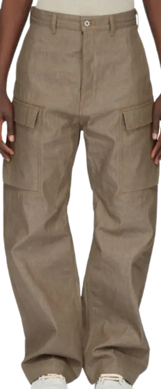 Rick Owens Sage Denim Luxor Geth Cargo Jeans | WHAT'S ON THE STAR?