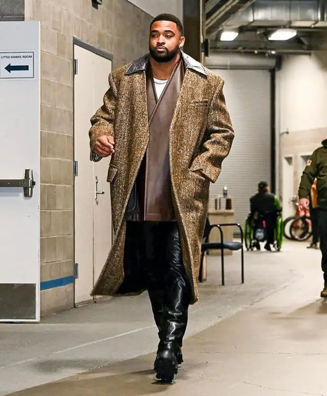 Jamal Adams outfit in Bottega Veneta and CamperLab, 2023