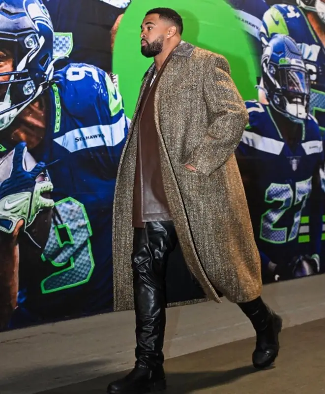 Jamal Adams outfit in Bottega Veneta and CamperLab, 2023
