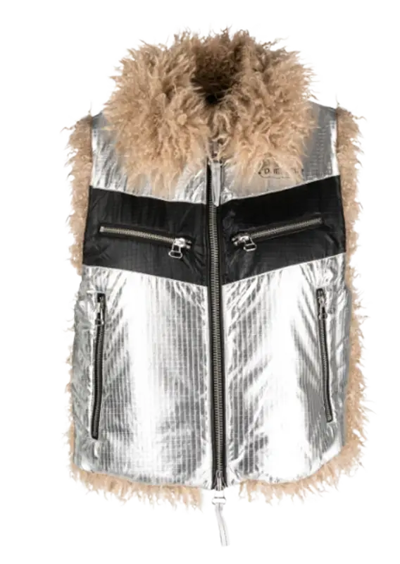 Diesel W-Efia Foil Effect Gilet $366