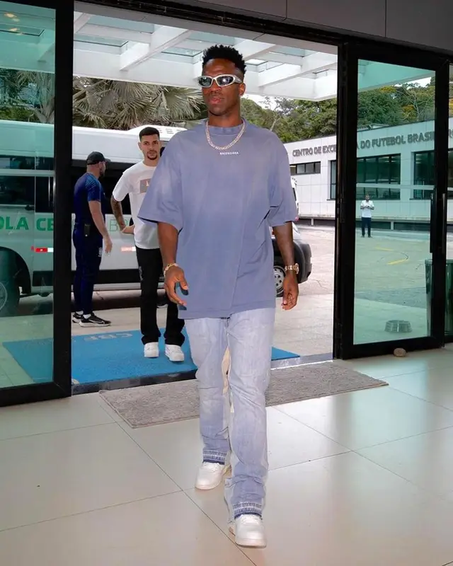 Vinicius Jr outfit in Gallery Dept. and Balenciaga, 2023