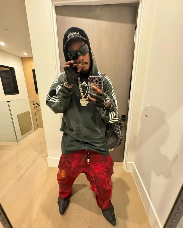 Wiz Khalifa outfit in Adidas, Balenciaga, and Vetements, 2023