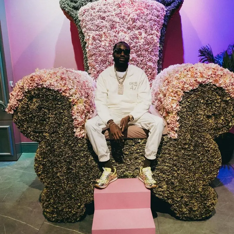Meek Mill outfit in Dior, Audemars Piguet, and Ray-Ban, 2023