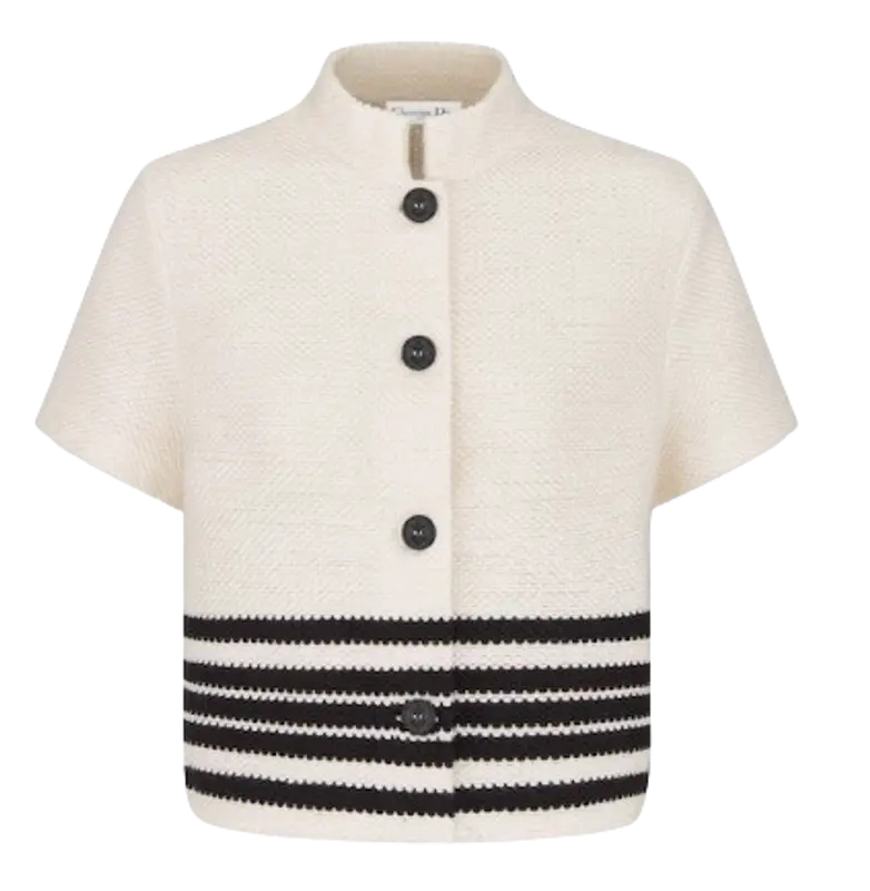 Dior Short-Sleeved Mariniere Jacket $2600
