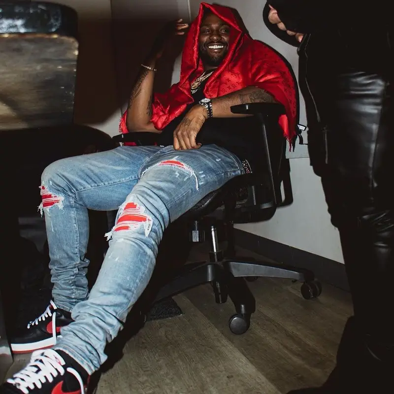 Peezy outfit in Amiri, Rick Owens, and Louis Vuitton, 2023