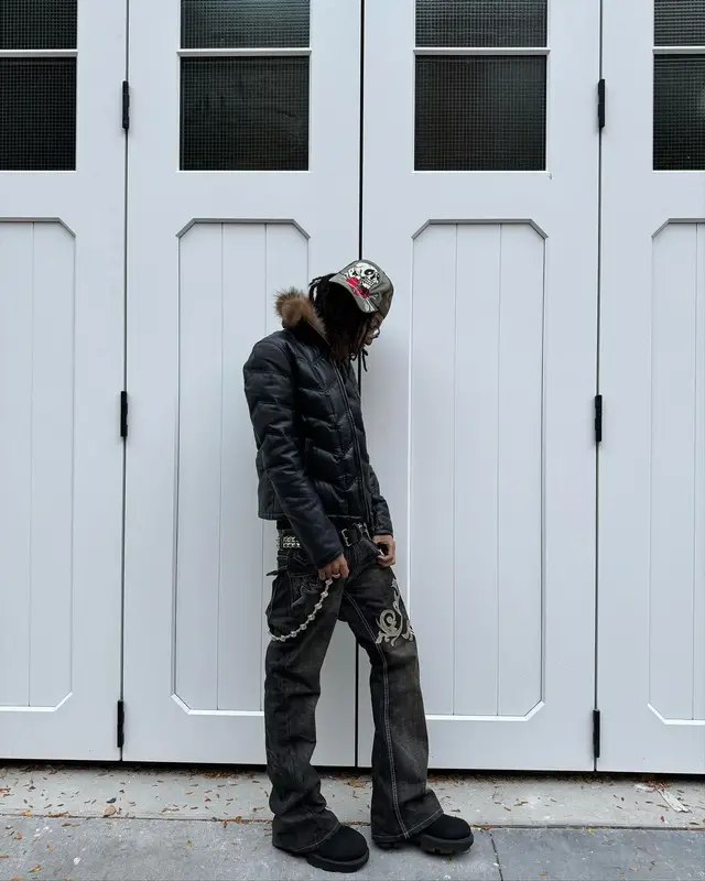 Lil Tecca outfit in Number (N)ine, Chrome Hearts, and Ed Hardy, 2023