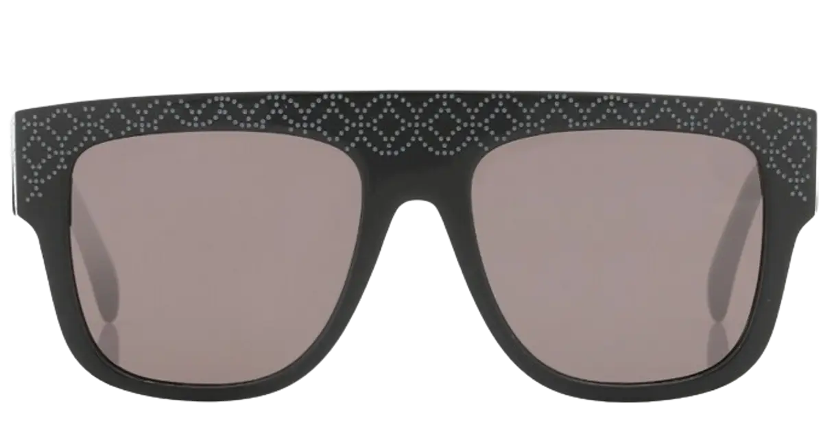 Alaïa Black Engraved Square Sunglasses $676