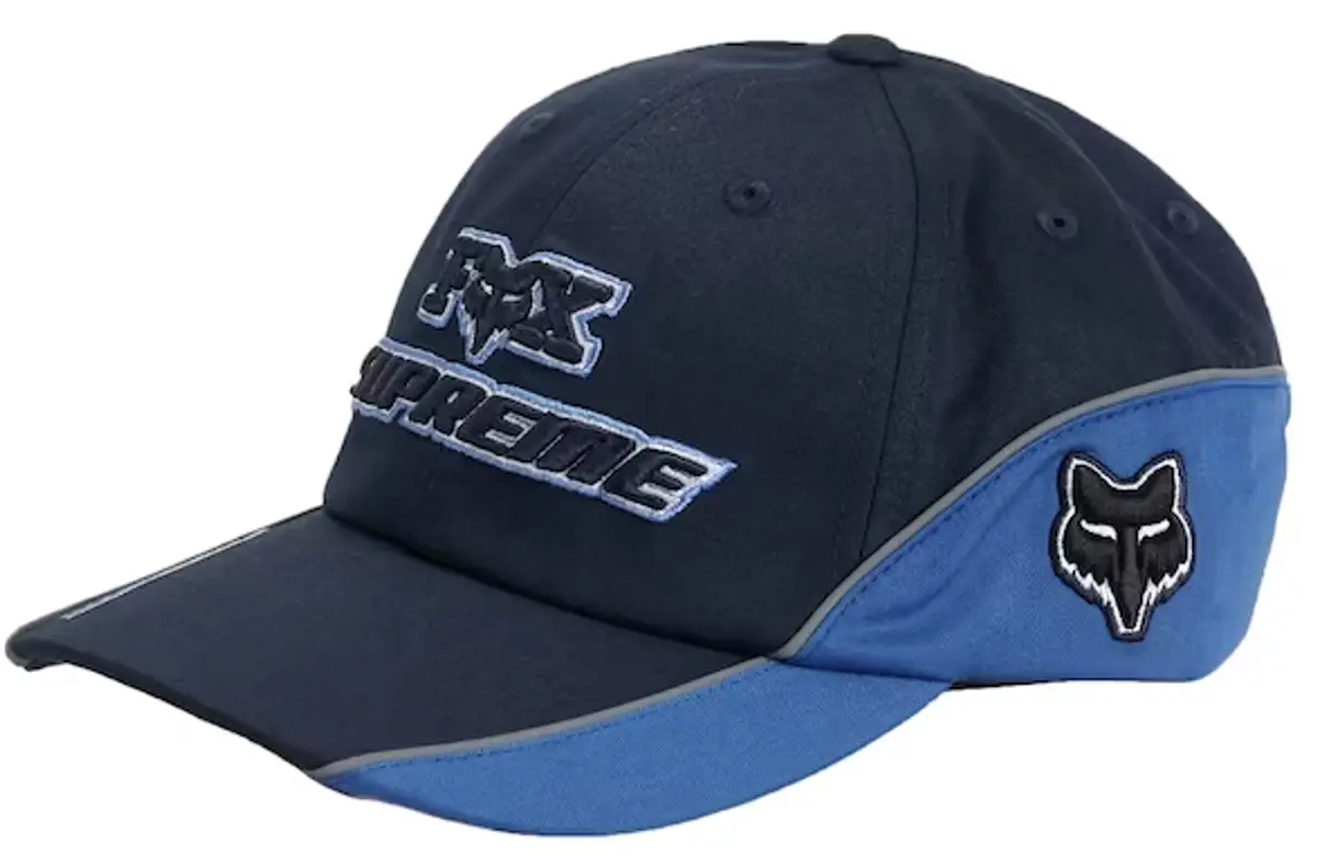 Supreme Navy Fox Racing 6-Panel Cap $58