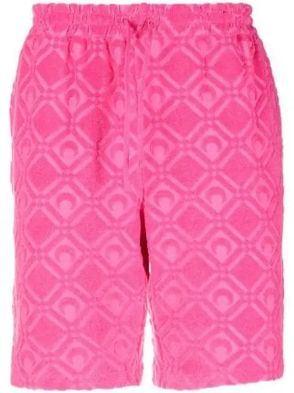 Marine Serre Pink Jacquard Shorts $300