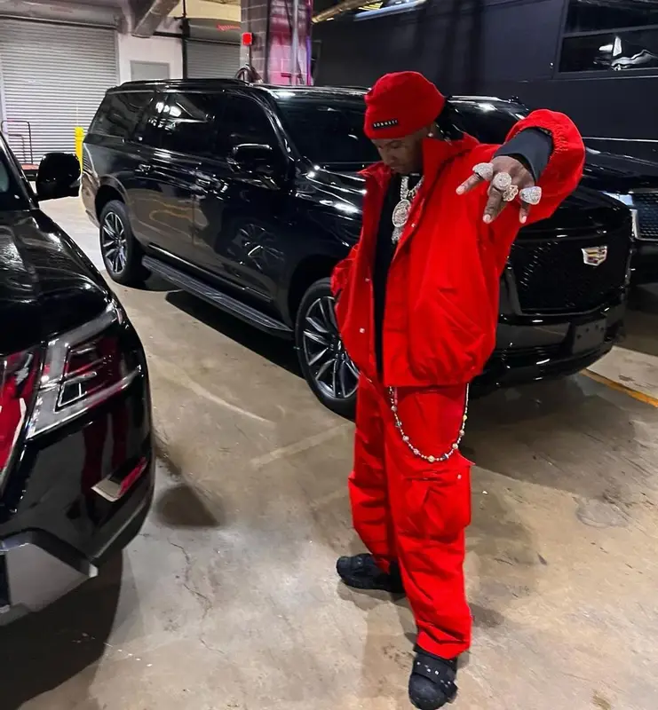 Moneybagg Yo outfit in Balenciaga, Nike, and Cactus Plant Flea Market, 2023