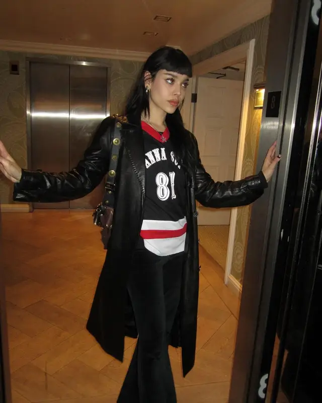 Danna Paola outfit in Alexander McQueen, Anna Sui, and Zara, 2023