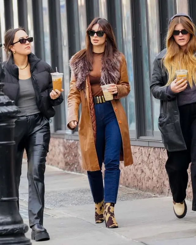 Emily Ratajkowski outfit in Fendi, Khaite, and Ray-Ban, 2023