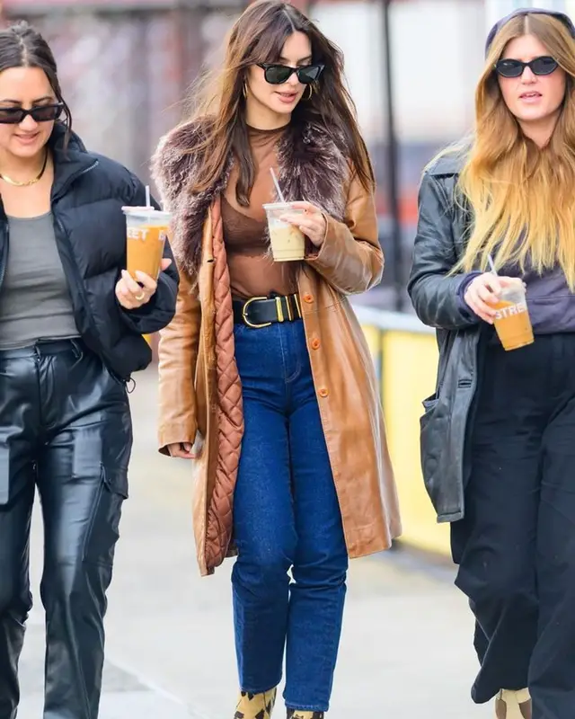 Emily Ratajkowski outfit in Fendi, Khaite, and Ray-Ban, 2023