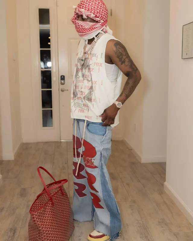 Real Boston Richey outfit in RRR-123, Goyard, and Loverboy by Charles Jeffrey, 2023