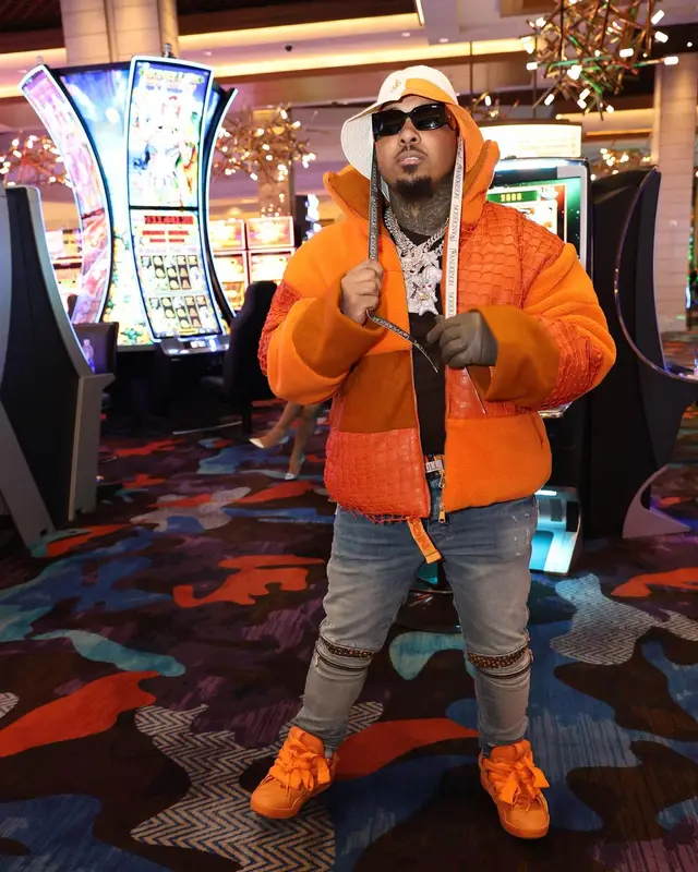 Doe Boy outfit in Who Decides War, Heron Preston, and JW Anderson, 2023