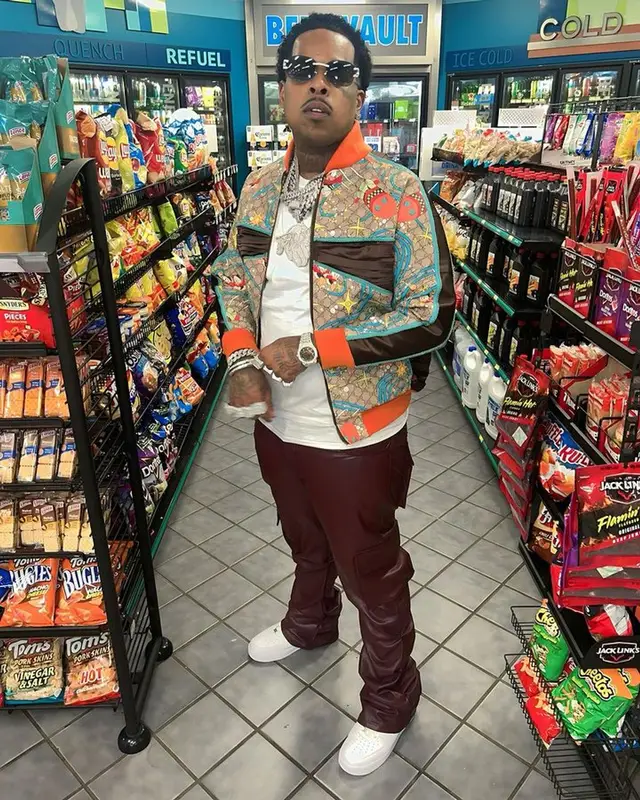 Finesse2tymes outfit in Hanes, Valabasas, and Nike, 2023