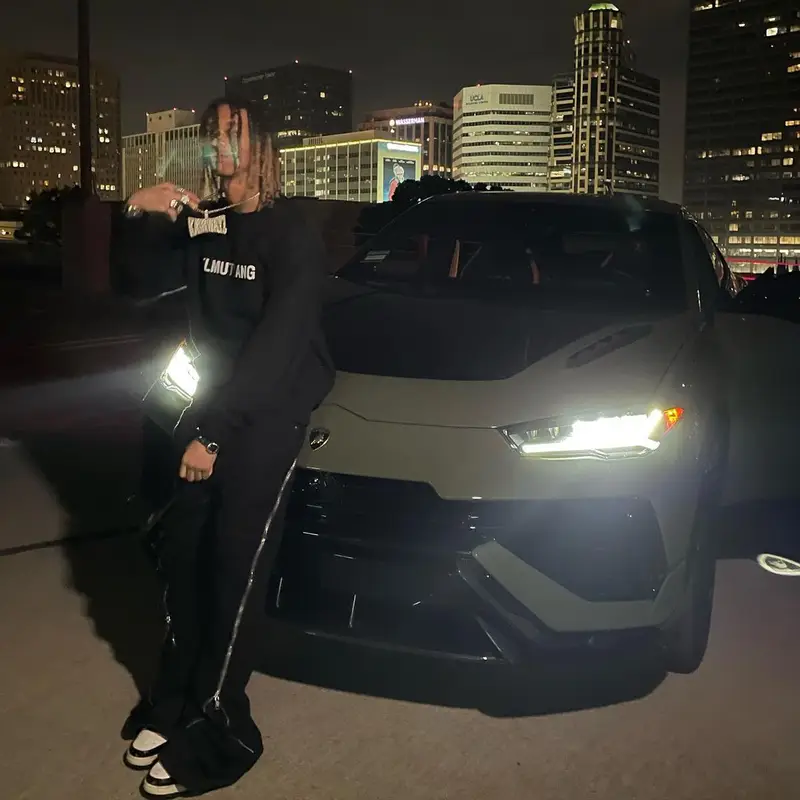 Kashdami outfit in Helmut Lang, Rick Owens, and B.B. Simon, 2023