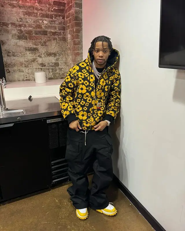 Lil Migo outfit in Carhartt, Prada, and Marni, 2023