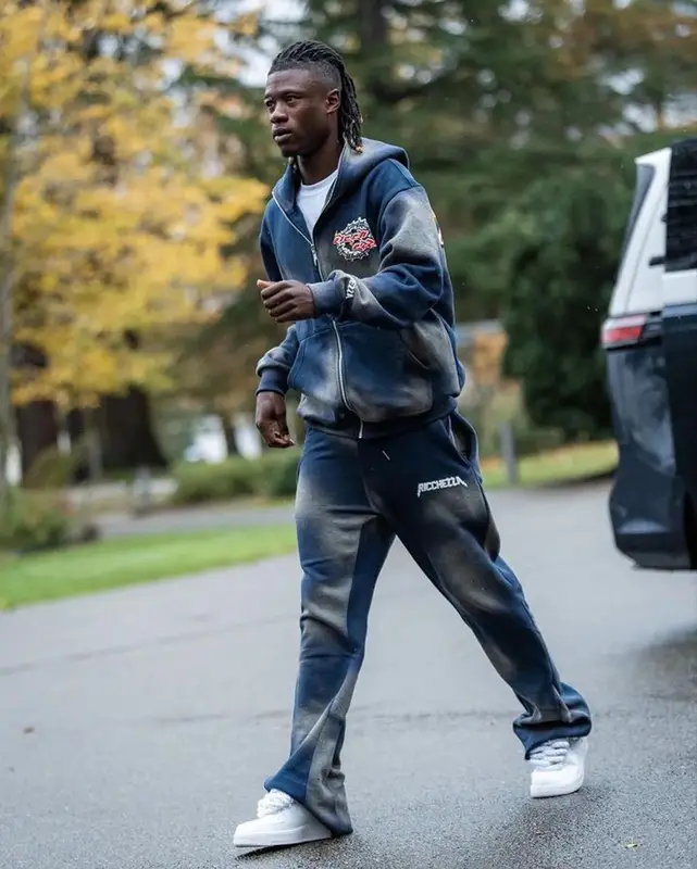 Eduardo Camavinga outfit in Ricchezza Forever and Nike, 2023