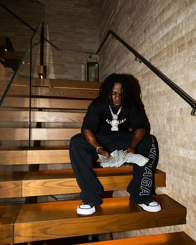 Jackboy outfit in Balenciaga and Maison Mihara Yasuhiro, 2023