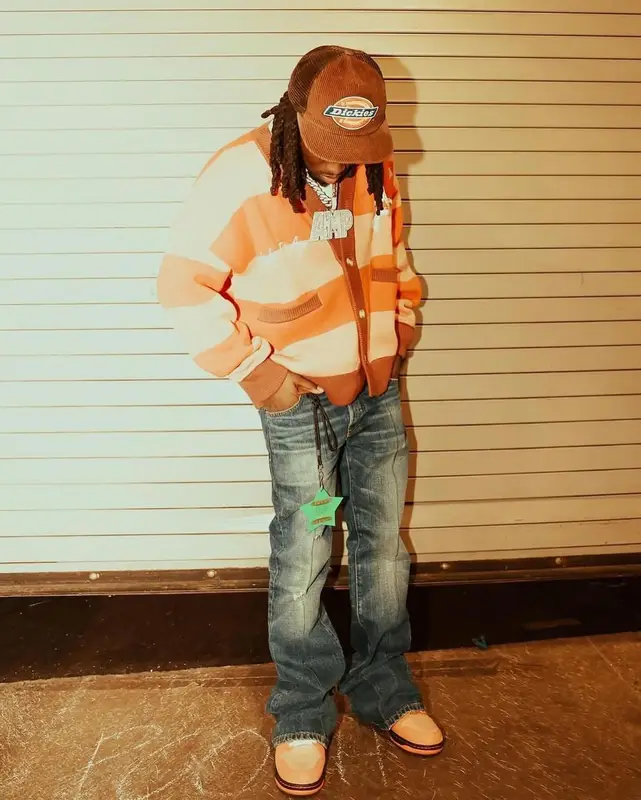 Kai Cenat outfit in Balenciaga, Supreme, and Dickies, 2023