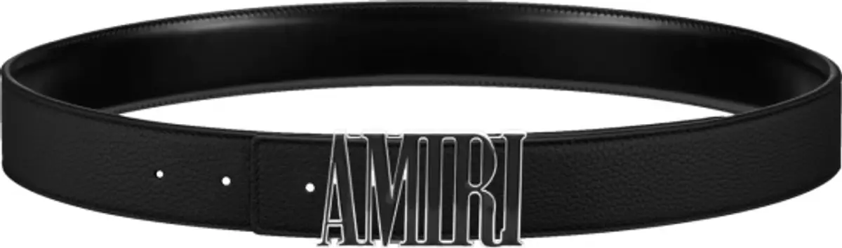 Amiri Black Core Enamel Leather Belt $490