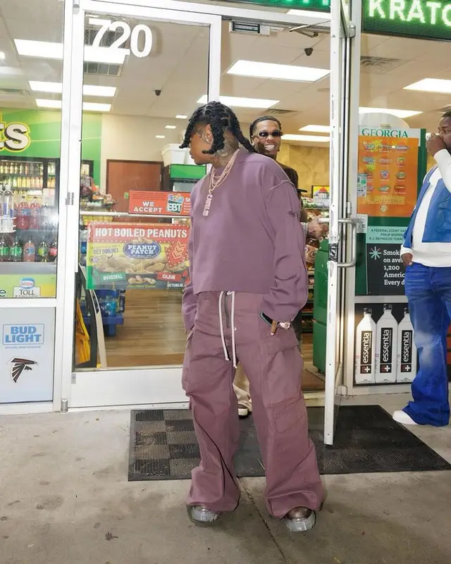 Rylo Rodriguez outfit in Rick Owens, 2023