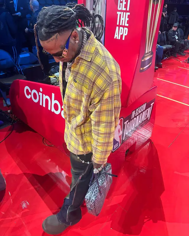 Moneybagg Yo outfit in Rick Owens and Balenciaga, 2023