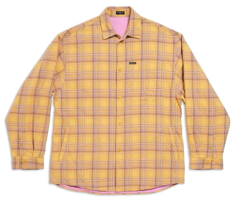 Balenciaga Yellow Lined Oversized Shirt $2050