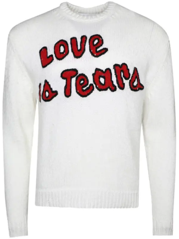 Paly Love Is Tears Wool Jumper In White $880