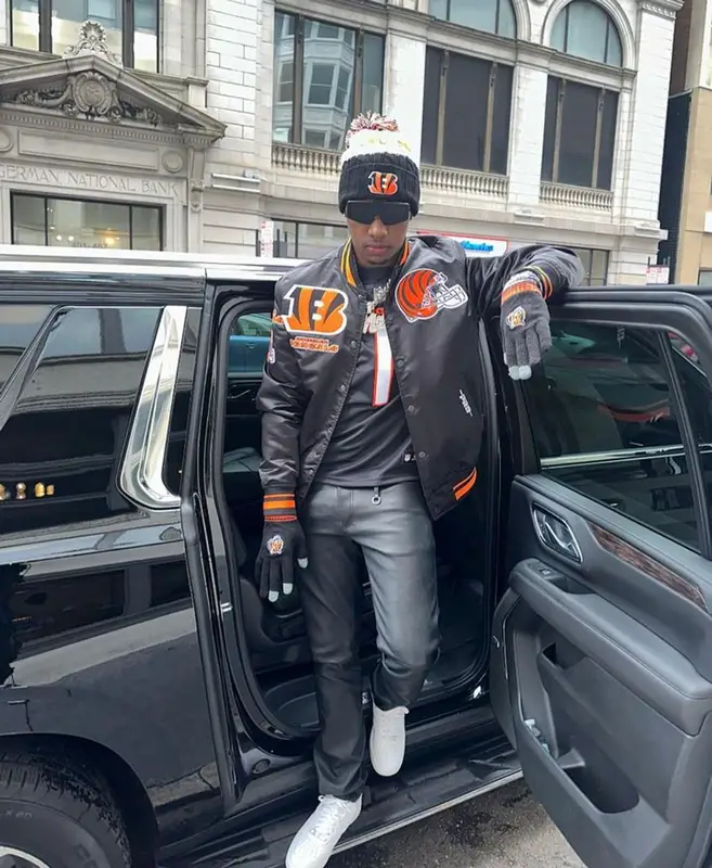 Rob49 outfit in Pro Standard, Nike, and ’47, 2023