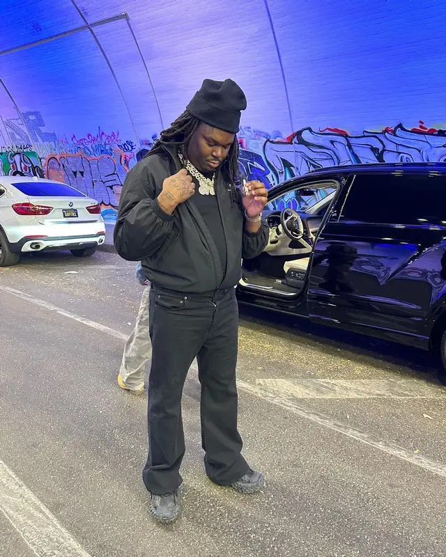 Lucki outfit in Balenciaga, 2023