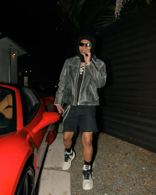 Lil Baby outfit in Enfants Riches Deprimes, Saint Laurent, and Rick Owens, 2023