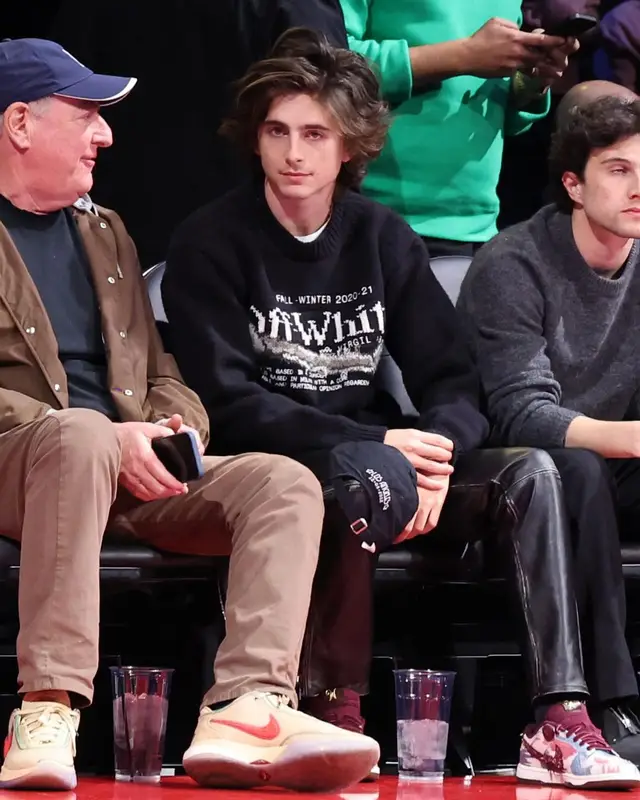 Timothee Chalamet outfit in Off-White, Nike, and Celine, 2023
