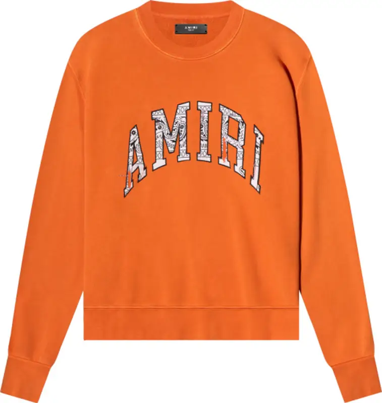Amiri Orange Bandana Logo Sweatshirt $800