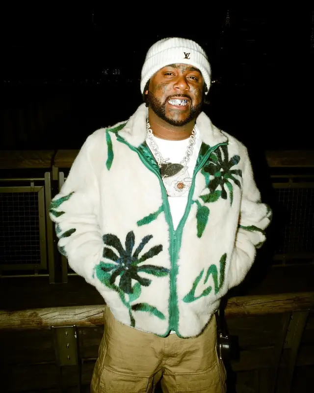 03 Greedo outfit in Balenciaga, Pyer Moss, and Louis Vuitton, 2023