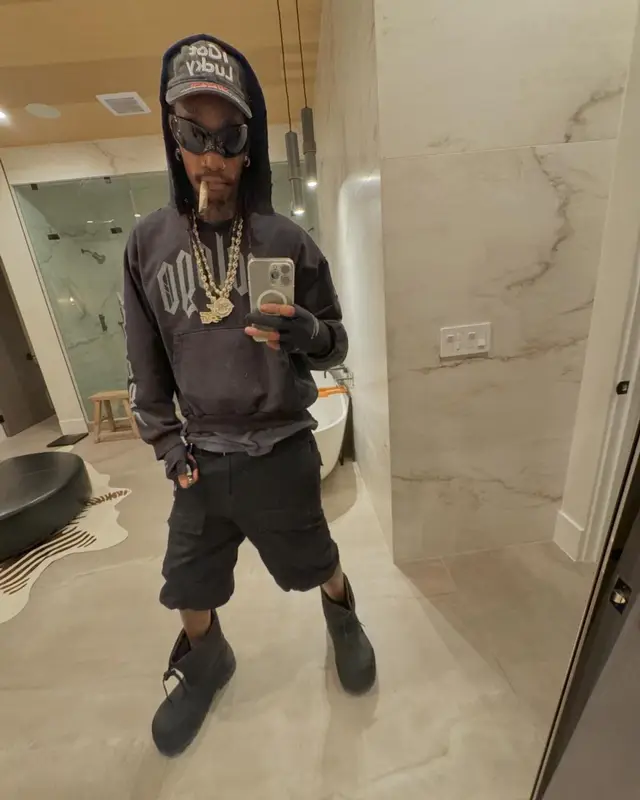 Wiz Khalifa outfit in Erewhon Market, Balenciaga, and Vetements, 2023