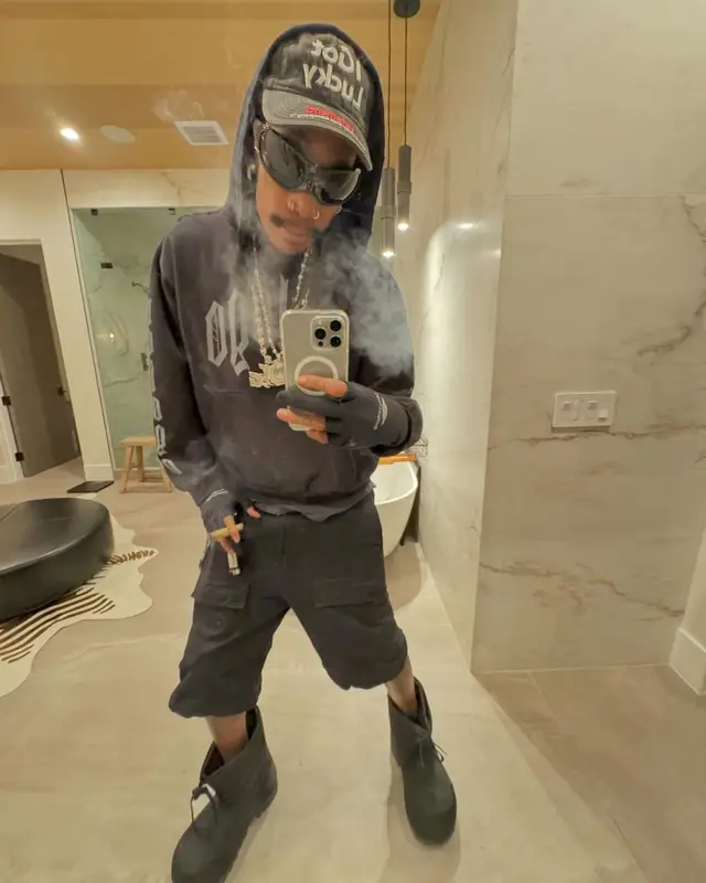 Wiz Khalifa outfit in Erewhon Market, Balenciaga, and Vetements, 2023