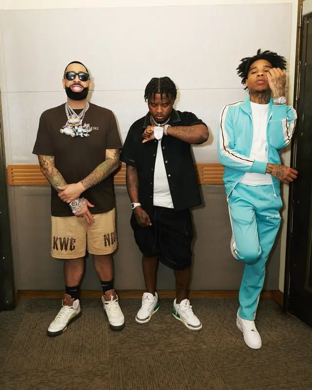 Big Trill outfit in Amiri, Jordan, and Nike, 2023