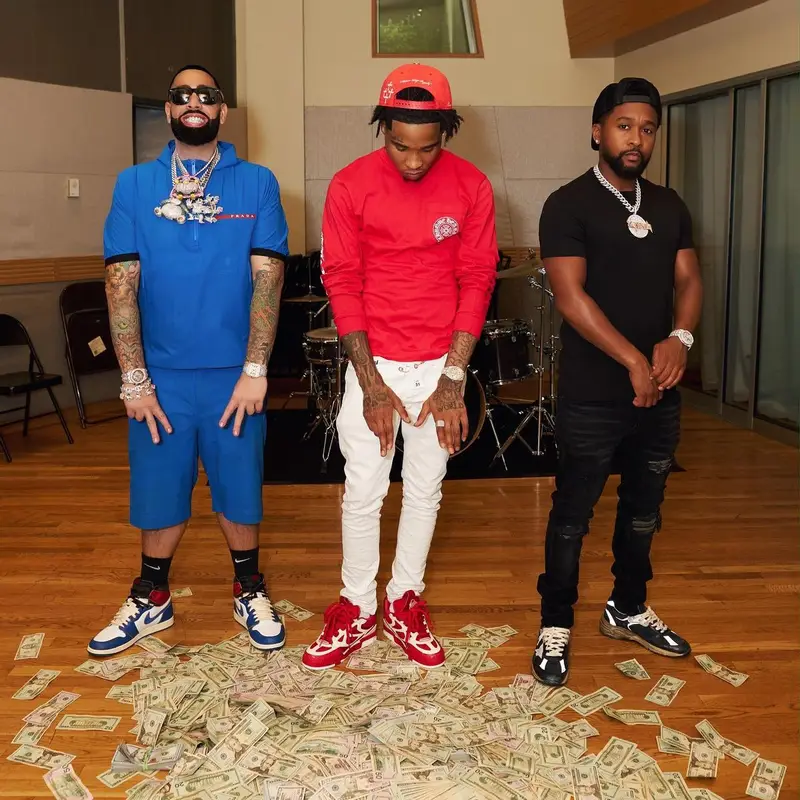 Big Trill outfit in Prada, Union Los Angeles, and Nike, 2023