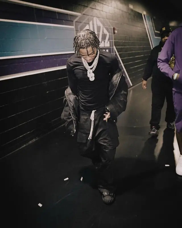 Lil Migo outfit in Rick Owens, Nike, and Gucci, 2023