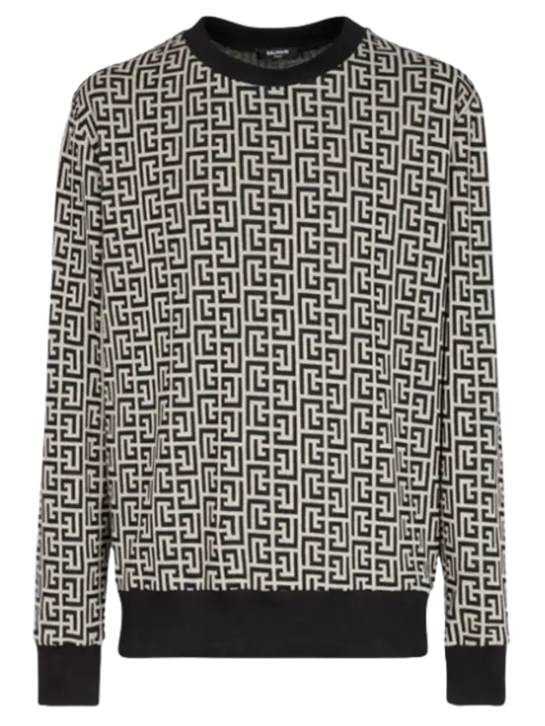 Balmain Black Jersey Sweatshirt $1150