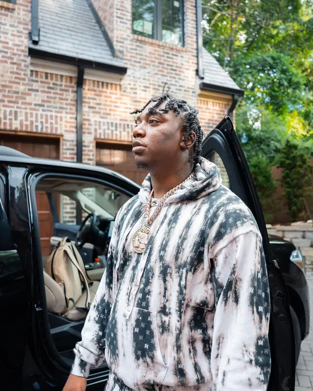 Fredo Bang outfit in Amiri and Gucci, 2023